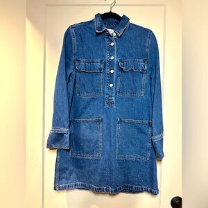 Madewell Denim Popover Mini Shirtdress